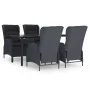 Set de comedor para jardín 5 piezas ratán sintético gris oscuro de , Conjuntos de jardín - Ref: Foro24-3156790, Precio: 1,00 ...