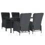 Set de comedor para jardín 5 piezas ratán sintético gris oscuro de , Conjuntos de jardín - Ref: Foro24-3156790, Precio: 1,00 ...