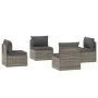 Sofás centrales de jardín 4 uds ratán PE gris 57x57x56 cm de , Conjuntos de jardín - Ref: Foro24-3157503, Precio: 343,31 €, D...