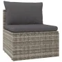 Sofás centrales de jardín 4 uds ratán PE gris 57x57x56 cm de , Conjuntos de jardín - Ref: Foro24-3157503, Precio: 343,31 €, D...