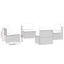 Sofás centrales de jardín 4 uds ratán PE gris 57x57x56 cm de , Conjuntos de jardín - Ref: Foro24-3157503, Precio: 343,31 €, D...