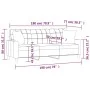 Sofá de 3 plazas con cojines cuero sintético negro 180 cm | Foru.es | Tu tienda online para hogar, jardín y más Foro24.es