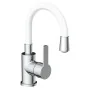 EISL Grifo monomando de lavabo FLEXO blanco cromado de , Grifos - Ref: Foro24-446452, Precio: 85,10 €, Descuento: %