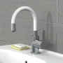 EISL Grifo monomando de lavabo FLEXO blanco cromado de , Grifos - Ref: Foro24-446452, Precio: 85,10 €, Descuento: %
