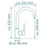 SCHÜTTE Grifo monomando cocina con caño redondo CORNWALL dorado mate | Foru.es | Tu tienda online para hogar, jardín y más Foro24.es