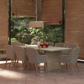 Juego de comedor para jardín 9 piezas ratán sintético marrón de , Conjuntos de jardín - Ref: Foro24-3059487, Precio: 1,00 €, ...