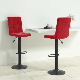Taburetes de cocina 2 unidades terciopelo rojo vino tinto de , Taburetes de cocina - Ref: Foro24-335769, Precio: 145,50 €, De...
