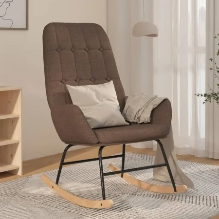 Silla mecedora de tela gris taupe de , Mecedoras - Ref: Foro24-341262, Precio: 116,62 €, Descuento: %