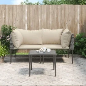 Comprar Set de muebles de jardín 3 pzas y cojines