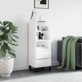 Aparador alto madera contrachapada blanco 40x36x110 cm de , Aparadores - Ref: Foro24-831516, Precio: 63,34 €, Descuento: %