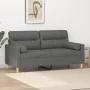 Sofá de 2 plazas con cojines tela gris oscuro 140 cm de , Sofás - Ref: Foro24-3200822, Precio: 224,52 €, Descuento: %