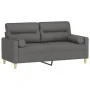 Sofá de 2 plazas con cojines tela gris oscuro 140 cm de , Sofás - Ref: Foro24-3200822, Precio: 224,52 €, Descuento: %
