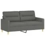 Sofá de 2 plazas con cojines tela gris oscuro 140 cm de , Sofás - Ref: Foro24-3200822, Precio: 224,52 €, Descuento: %