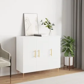 Aparador de madera de ingeniería blanco 90x34x80 cm de , Aparadores - Ref: Foro24-828092, Precio: 91,55 €, Descuento: %
