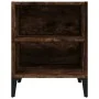 Mesitas de noche 2 uds patas de metal roble ahumado 40x30x50 cm de , Mesitas de noche - Ref: Foro24-813105, Precio: 43,16 €, ...