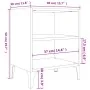 Mesitas de noche 2 uds patas de metal roble ahumado 40x30x50 cm de , Mesitas de noche - Ref: Foro24-813105, Precio: 43,16 €, ...