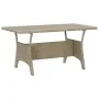 Mesa de jardín de ratán sintético gris 120x70x66 cm de , Mesas de jardín - Ref: Foro24-316583, Precio: 194,62 €, Descuento: %