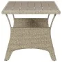 Mesa de jardín de ratán sintético gris 120x70x66 cm de , Mesas de jardín - Ref: Foro24-316583, Precio: 194,62 €, Descuento: %