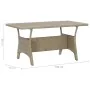 Mesa de jardín de ratán sintético gris 120x70x66 cm de , Mesas de jardín - Ref: Foro24-316583, Precio: 194,62 €, Descuento: %