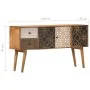 Aparador con estampado madera maciza de mango 130x30x70 cm | Foru.es | Tu tienda online para hogar, jardín y más Foro24.es