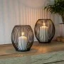 HI Juego de portavelas 2 piezas negro | Foru.es | Tu tienda online para hogar, jardín y más Foro24.es