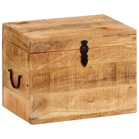 Caja de almacenaje madera maciza de mango 39x28x31 cm de , Baúles de almacenamiento - Ref: Foro24-338483, Precio: 88,31 €, De...