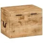 Caja de almacenaje madera maciza de mango 39x28x31 cm de , Baúles de almacenamiento - Ref: Foro24-338483, Precio: 88,31 €, De...