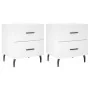 Mesitas de noche 2 uds madera ingeniería blanco 40x35x47,5 cm de , Mesitas de noche - Ref: Foro24-827341, Precio: 91,16 €, De...