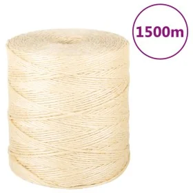 Cuerda 100% sisal 2 mm 1500 m de , Sogas y cuerdas metálicas - Ref: Foro24-155002, Precio: 38,89 €, Descuento: %
