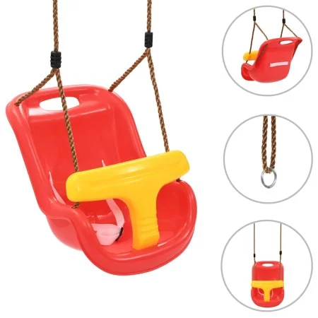 Columpio para bebé con cinturón de seguridad PP rojo de , Saltadores y columpios para bebés - Ref: Foro24-91799, Precio: 54,3...
