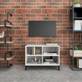 Mueble de TV con patas de metal blanco 69,5x30x50
