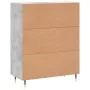 Aparador de madera de ingeniería gris hormigón 69,5x34x90 cm by , Sideboards - Ref: Foro24-830240, Price: 90,85 €, Discount: %