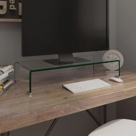 Soporte para TV/Elevador monitor cristal claro 70x30x13 cm de , Muebles TV - Ref: Foro24-244128, Precio: 86,49 €, Descuento: ...