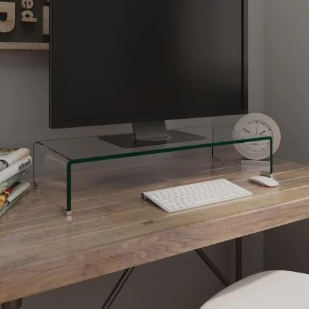 Soporte para TV/Elevador monitor cristal claro 70x30x13 cm de , Muebles TV - Ref: Foro24-244128, Precio: 86,49 €, Descuento: ...