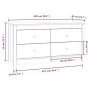 Armario auxiliar de madera maciza de pino 100x40x54 cm de , Aparadores - Ref: Foro24-821774, Precio: 116,37 €, Descuento: %