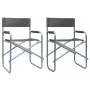 Sillas de director 2 unidades acero gris de , Sillas de jardín - Ref: Foro24-47920, Precio: 103,49 €, Descuento: %