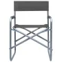 Sillas de director 2 unidades acero gris de , Sillas de jardín - Ref: Foro24-47920, Precio: 103,49 €, Descuento: %