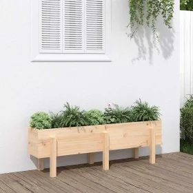 Arriate elevado de jardín madera maciza de pino 121x30x38 cm de , Maceteros y jardineras - Ref: Foro24-825198, Precio: 57,35 ...