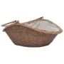 Cesta para leña con asa sauce natural 60x44x55 cm de , Bolsas y soportes de leña - Ref: Foro24-286988, Precio: 60,60 €, Descu...