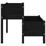 Jardinera de madera de pino maciza negra 110x84x75 cm | Foru.es | Tu tienda online para hogar, jardín y más Foro24.es