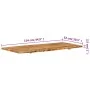 Encimera para armario tocador madera maciza acacia 114x52x2,5cm de , Accesorios de lavabo - Ref: Foro24-286323, Precio: 134,1...