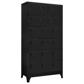 Taquilla de acero negro 90x40x180 cm de , Taquillas y armarios de almacenamiento - Ref: Foro24-339830, Precio: 354,64 €, Desc...
