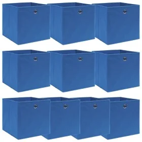 Cajas de almacenaje 10 uds tela azul 32x32x32 cm de , Cestas para almacenaje - Ref: Foro24-288339, Precio: 47,60 €, Descuento: %