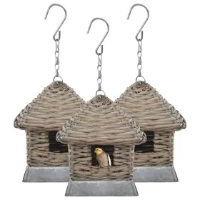 Casas para pájaros 3 unidades mimbre by , Birdhouses - Ref: Foro24-246835, Price: 41,50 €, Discount: %