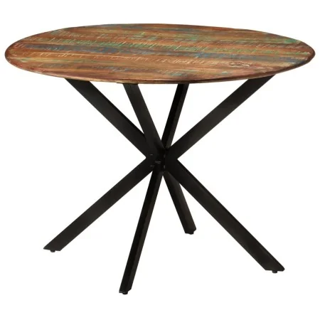 Mesa de comedor madera maciza reciclada y acero 110x78 cm de , Mesas de cocina y de comedor - Ref: Foro24-338455, Precio: 239...