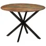 Mesa de comedor madera maciza reciclada y acero 110x78 cm de , Mesas de cocina y de comedor - Ref: Foro24-338455, Precio: 239...