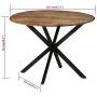 Mesa de comedor madera maciza reciclada y acero 110x78 cm de , Mesas de cocina y de comedor - Ref: Foro24-338455, Precio: 239...