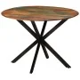 Mesa de comedor madera maciza reciclada y acero 110x78 cm de , Mesas de cocina y de comedor - Ref: Foro24-338455, Precio: 239...