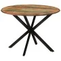 Mesa de comedor madera maciza reciclada y acero 110x78 cm de , Mesas de cocina y de comedor - Ref: Foro24-338455, Precio: 239...