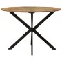 Mesa de comedor madera maciza reciclada y acero 110x78 cm de , Mesas de cocina y de comedor - Ref: Foro24-338455, Precio: 239...